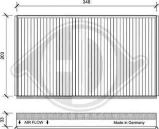 Diederichs DCI1122 - Filtr, daxili hava furqanavto.az