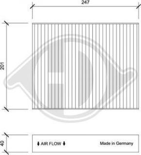 Diederichs DCI1240 - Filtr, daxili hava furqanavto.az