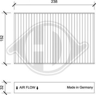 Diederichs DCI1209 - Filtr, daxili hava furqanavto.az