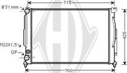 Diederichs DCM1449 - Radiator, mühərrikin soyudulması furqanavto.az