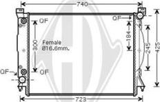 Diederichs DCM1484 - Radiator, mühərrikin soyudulması furqanavto.az