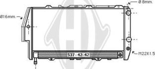 Diederichs DCM1428 - Radiator, mühərrikin soyudulması furqanavto.az