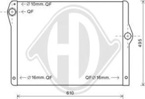 Diederichs DCM1595 - Radiator, mühərrikin soyudulması furqanavto.az