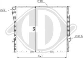 Diederichs DCM1563 - Radiator, mühərrikin soyudulması furqanavto.az