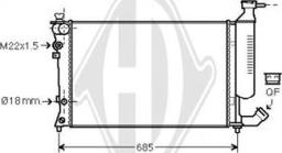 Diederichs DCM1714 - Radiator, mühərrikin soyudulması furqanavto.az