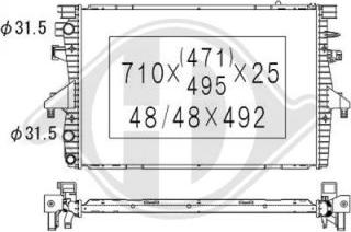 Diederichs DCM3448 - Radiator, mühərrikin soyudulması furqanavto.az