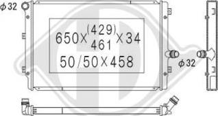 Diederichs DCM3443 - Radiator, mühərrikin soyudulması furqanavto.az