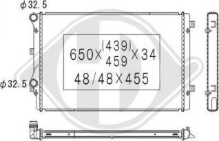 Diederichs DCM3442 - Radiator, mühərrikin soyudulması furqanavto.az