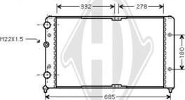 Diederichs DCM3435 - Radiator, mühərrikin soyudulması furqanavto.az