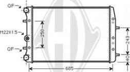 Diederichs DCM3568 - Radiator, mühərrikin soyudulması furqanavto.az