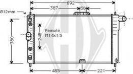 Diederichs DCM3581 - Radiator, mühərrikin soyudulması furqanavto.az