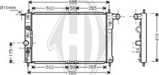 Diederichs DCM3587 - Radiator, mühərrikin soyudulması furqanavto.az