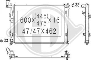 Diederichs DCM3696 - Radiator, mühərrikin soyudulması furqanavto.az