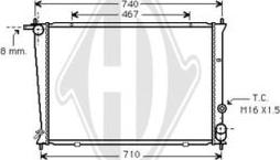 Diederichs DCM3651 - Radiator, mühərrikin soyudulması furqanavto.az