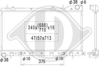 Diederichs DCM3030 - Radiator, mühərrikin soyudulması furqanavto.az