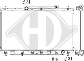 Diederichs DCM3199 - Radiator, mühərrikin soyudulması furqanavto.az