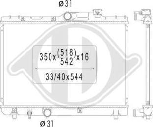 Diederichs DCM3150 - Radiator, mühərrikin soyudulması furqanavto.az