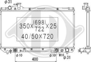 Diederichs DCM3189 - Radiator, mühərrikin soyudulması furqanavto.az