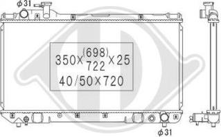 Diederichs DCM3188 - Radiator, mühərrikin soyudulması furqanavto.az