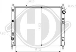 Diederichs DCM3894 - Radiator, mühərrikin soyudulması furqanavto.az