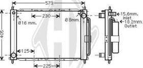 Diederichs DCM3844 - Radiator, mühərrikin soyudulması furqanavto.az