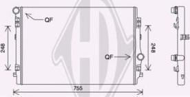 Diederichs DCM3868 - Radiator, mühərrikin soyudulması furqanavto.az