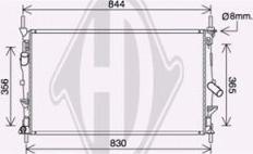 Diederichs DCM3874 - Radiator, mühərrikin soyudulması furqanavto.az