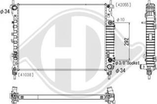 Diederichs DCM3875 - Radiator, mühərrikin soyudulması furqanavto.az