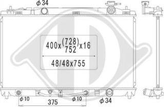 Diederichs DCM3308 - Radiator, mühərrikin soyudulması furqanavto.az