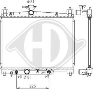 Diederichs DCM3303 - Radiator, mühərrikin soyudulması furqanavto.az