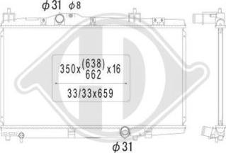 Diederichs DCM3244 - Radiator, mühərrikin soyudulması furqanavto.az