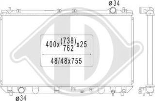 Diederichs DCM3207 - Radiator, mühərrikin soyudulması furqanavto.az