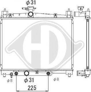 Diederichs DCM3219 - Radiator, mühərrikin soyudulması furqanavto.az