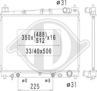 Diederichs DCM3214 - Radiator, mühərrikin soyudulması furqanavto.az