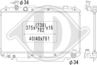 Diederichs DCM3229 - Radiator, mühərrikin soyudulması furqanavto.az