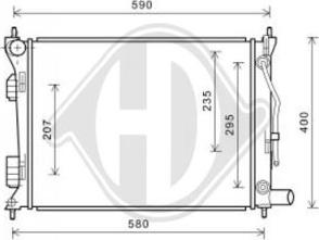 Diederichs DCM3717 - Radiator, mühərrikin soyudulması furqanavto.az