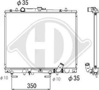 Diederichs DCM2496 - Radiator, mühərrikin soyudulması furqanavto.az