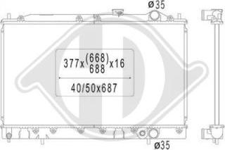 Diederichs DCM2493 - Radiator, mühərrikin soyudulması furqanavto.az