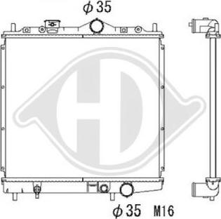 Diederichs DCM2448 - Radiator, mühərrikin soyudulması furqanavto.az