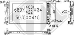 Diederichs DCM2417 - Radiator, mühərrikin soyudulması furqanavto.az