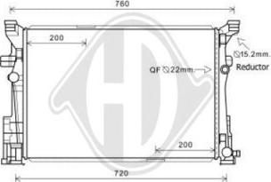 Diederichs DCM2439 - Radiator, mühərrikin soyudulması furqanavto.az