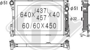 Diederichs DCM2438 - Radiator, mühərrikin soyudulması furqanavto.az