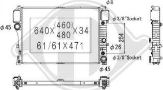 Diederichs DCM2420 - Radiator, mühərrikin soyudulması furqanavto.az