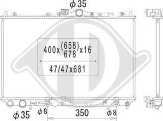 Diederichs DCM2471 - Radiator, mühərrikin soyudulması furqanavto.az