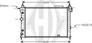 Diederichs DCM2557 - Radiator, mühərrikin soyudulması furqanavto.az