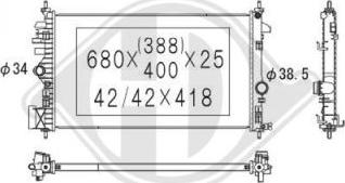 Diederichs DCM2692 - Radiator, mühərrikin soyudulması furqanavto.az