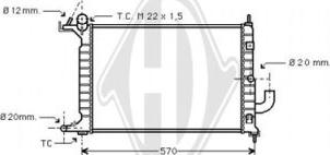 Diederichs DCM2614 - Radiator, mühərrikin soyudulması furqanavto.az