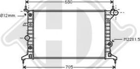 Diederichs DCM2616 - Radiator, mühərrikin soyudulması furqanavto.az