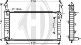 Diederichs DCM2675 - Radiator, mühərrikin soyudulması furqanavto.az