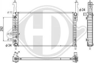 Diederichs DCM2673 - Radiator, mühərrikin soyudulması furqanavto.az